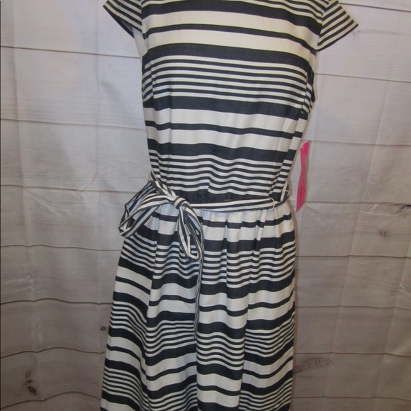NWT Betsy Johnson Striped A Line Dress Sz 12 - Picture 7 of 8